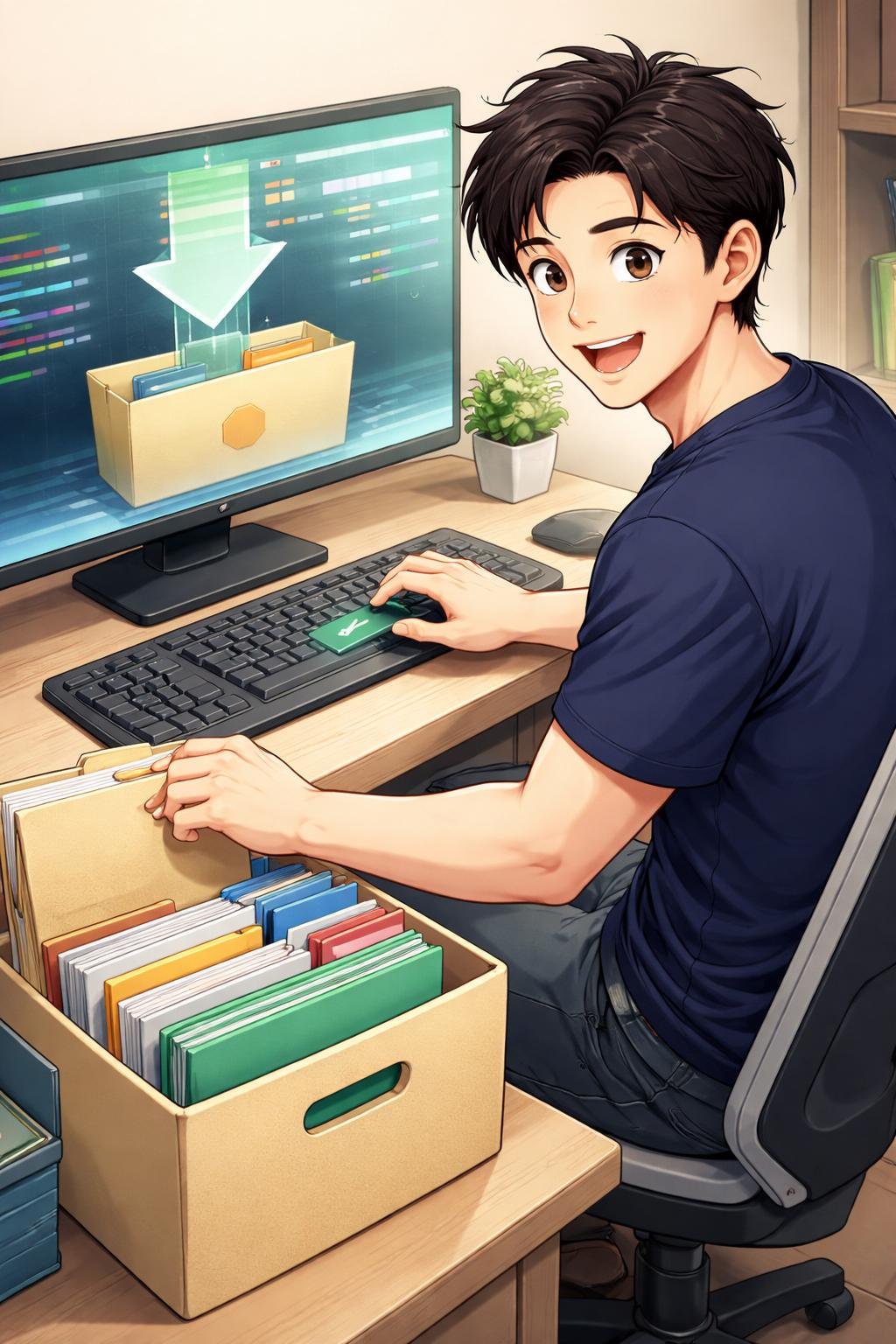 거래·입출금 자료를 내려받은 뒤 원본을 보존하고 작업용 사본을 만들어 일관된 폴더 구조로 정리하는 핵심 행동을 설명한다.