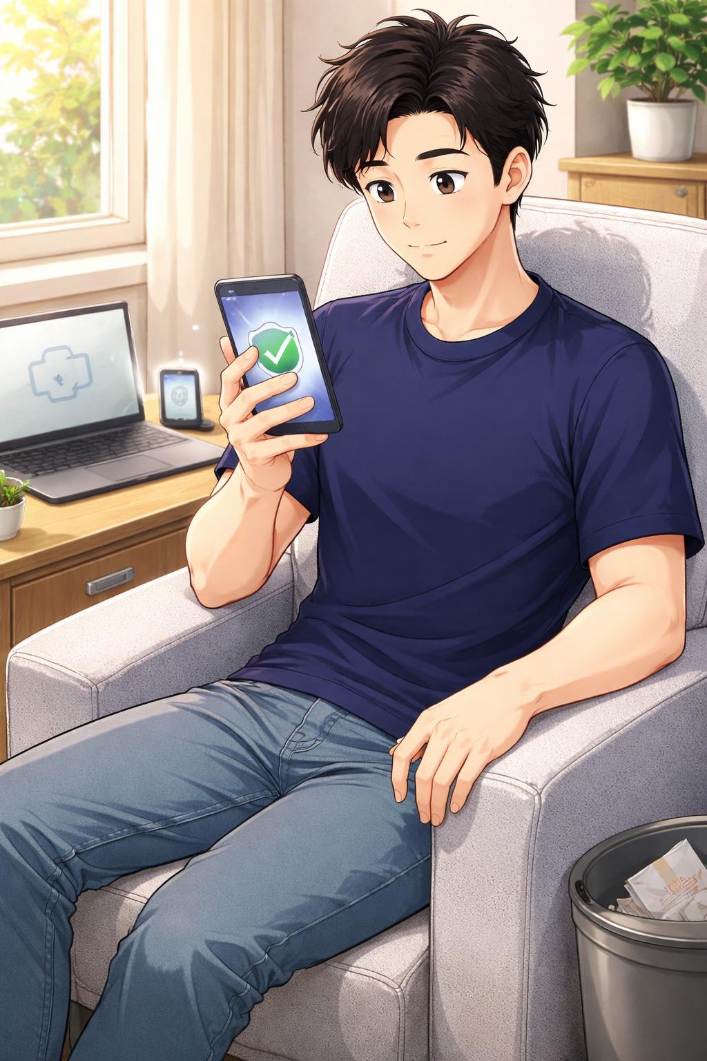 공식 경로, 권한과 경고, 보안 검사, 업데이트, 비밀정보 비공유를 모두 확인한 뒤 의심이 없을 때만 차분히 사용하는 최종 점검을 보여준다.